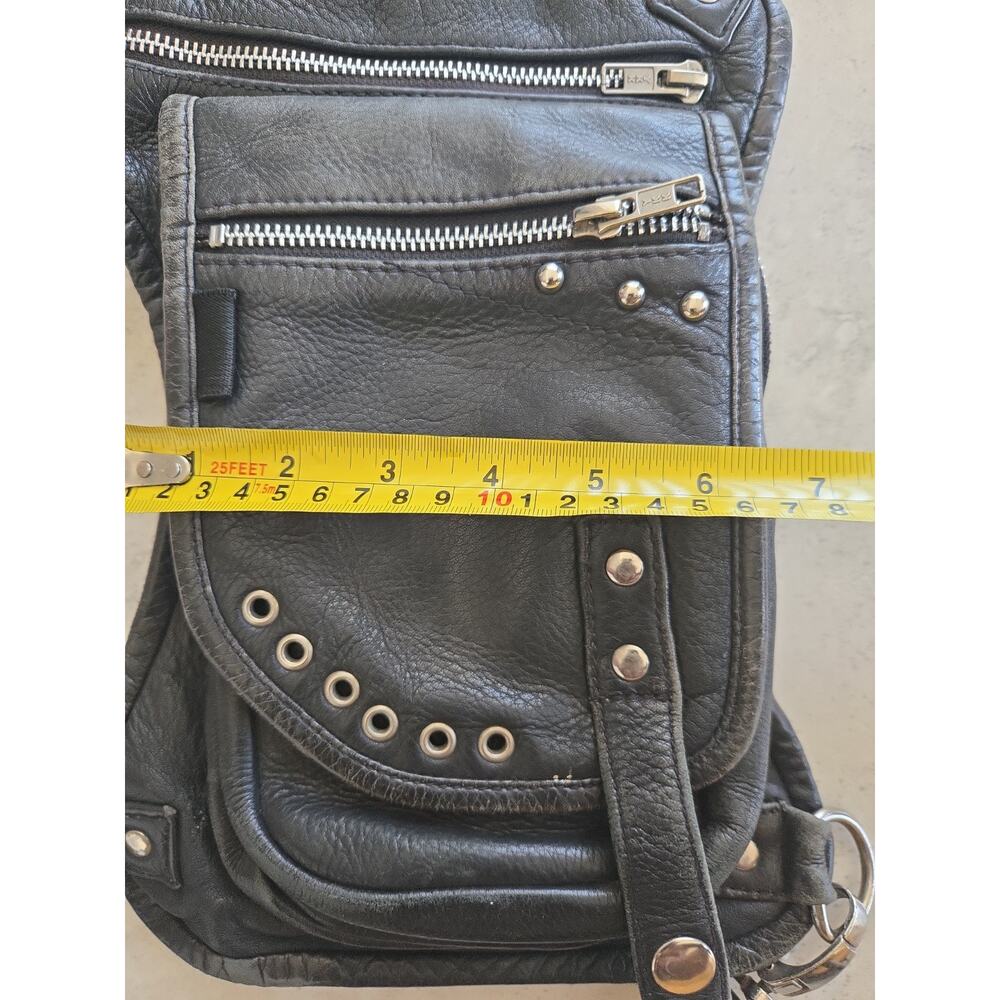 Steampunk Waist Bag Leather Motorcycle Waist Shoulder Bag Satchels Leg Hip Pack - Picture 6 of 7